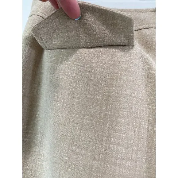 St John Linen Blend Trousers Dress Pants Sz 12 Luxury Old Money Business Casual